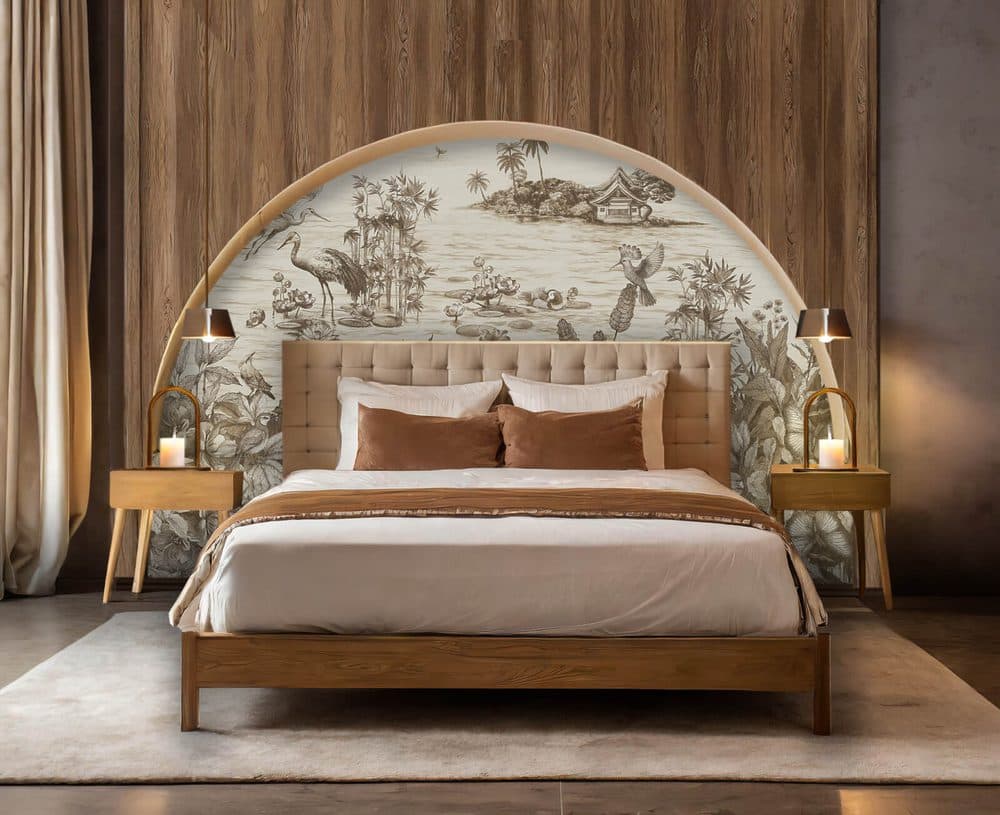 Shikoku graphic digital-print wallcovering by Newmor